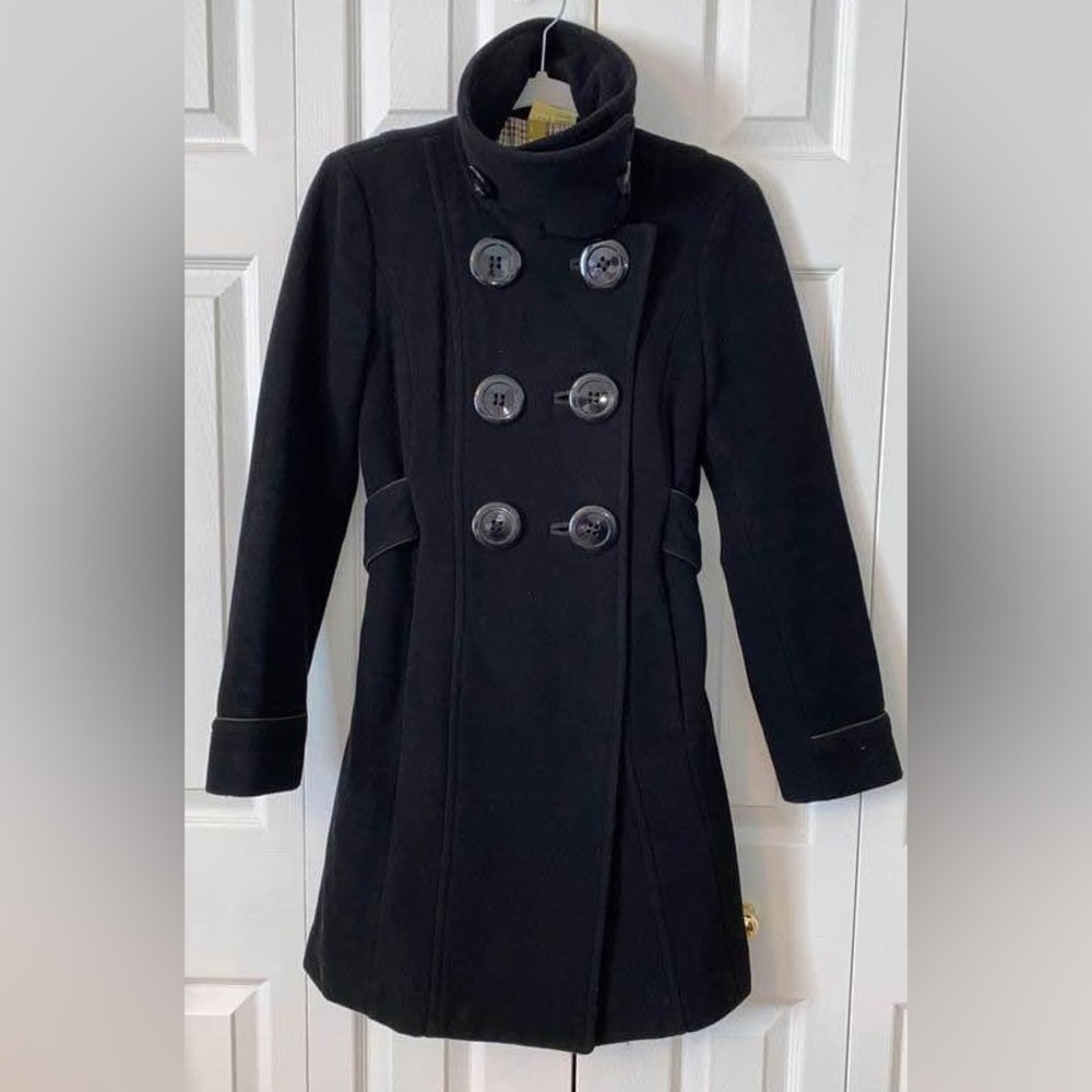 SOIA & KYO black long winter coat for women size x-small